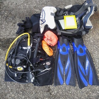 NJ066 ダイビング用品 マリンスポーツ 一式 レギュレーター付き