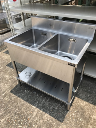 マルゼン 2槽シンク ステンレス 中古