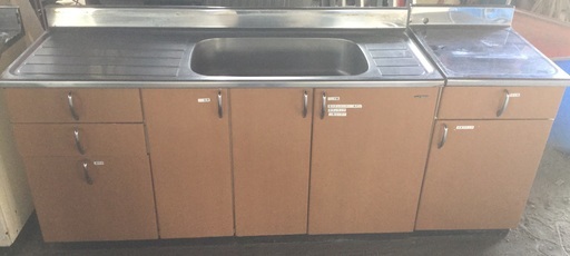 2 サンウェーブ シンク 流し台 150センチ コンロ台 45センチ