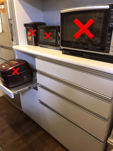 【値下げ】食器棚 ホワイト×シルバー 大塚家具