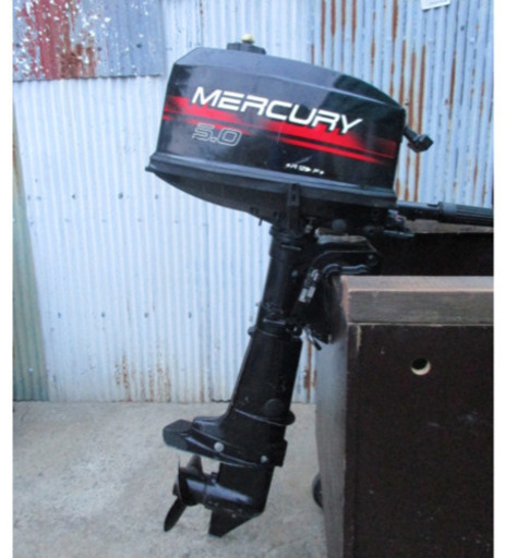 船外機 5馬力 マーキュリー 394 S足 小型船舶用 MERCURY　ガソリンタンク付