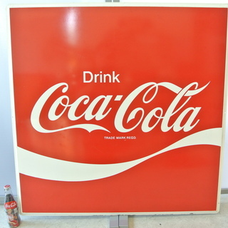 特大 90cm×90cm コカコーラ ブリキ 看板 ビンテージ ...