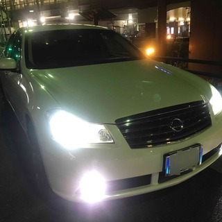 Y50最終型／車検長い／記録簿／屋根保管整備済／ロクサーニ19インチ／ETC／Bluetooth／オールLED灯／HIDフォグ／インフィニティ+ 350GTエンブレム／純正ナビ／DVD／バック＆サイドカメラ／フルオートエアコン／パワーシートの画像