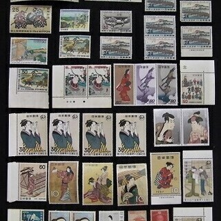 【未使用】◎お宝発見！人気のシリーズ切手・浮世絵・東海道五十三次...