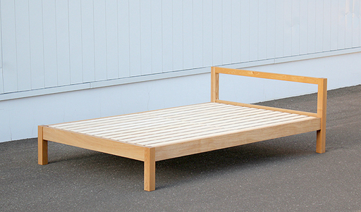 札幌 引取 MUJI/無印良品 セミダブルベッド 木製 フレーム シンプル 工具不要 中古品
