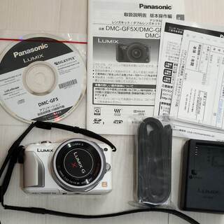 ルミックスGミラーレス一眼DMC-GF5X-Wシェルホワイトレン...