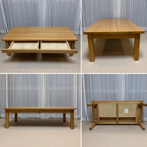 【取引中】無印良品 タモ材 ローテーブル 120x60x35