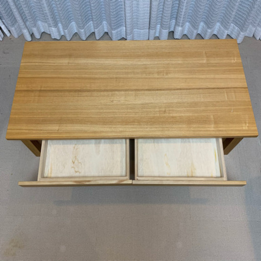 【取引中】無印良品 タモ材 ローテーブル 120x60x35