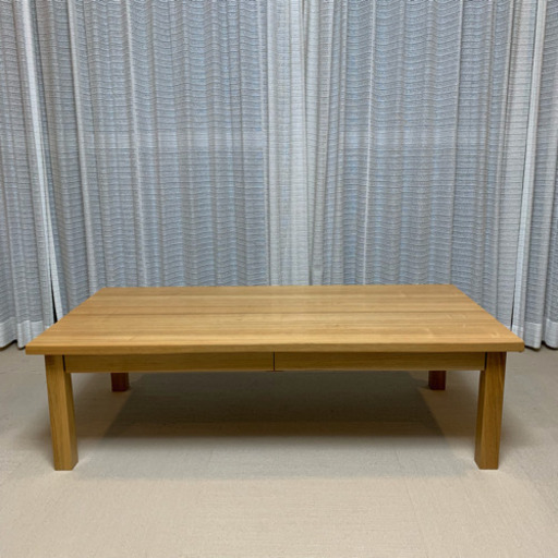 【取引中】無印良品 タモ材 ローテーブル 120x60x35