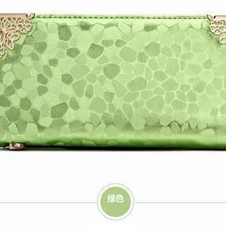 【物々交換OK】レディース 韓国風 高級長財布 グリーン