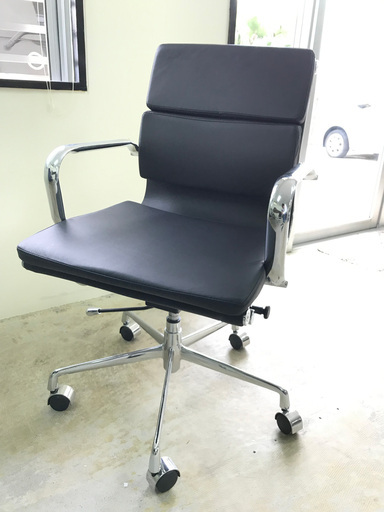 【お取引決まりました】イームズ ソフトパッドグループ マネジメントチェア 黒　デザイナーズ家具