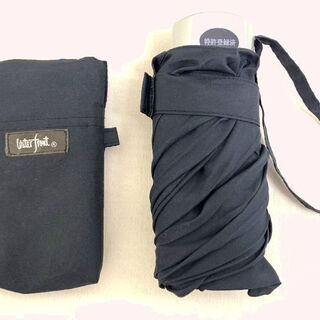 500円以下3点以上で半額！期間限定実施中です(＊＾－＾＊)《持ち運びに便利♪折りたたみ傘にも日傘にもいかが》Waterfront ウォーターフロント レディース折傘 ブラック 7.5×17.5×厚さ5cm JM3974)【取りに来られる方限定】の画像