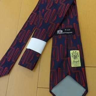 ■未使用■Angeli ネクタイ Licensed by ITALY シルク 100% 絹 赤色 レッド系 D-OS-8002 MITSUKOSHI AFの画像