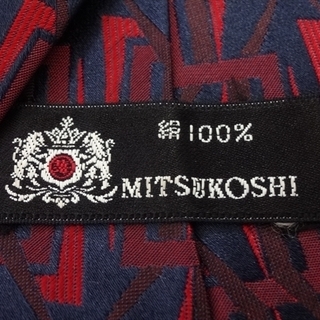 ■未使用■Angeli ネクタイ Licensed by ITALY シルク 100% 絹 赤色 レッド系 D-OS-8002 MITSUKOSHI AFの画像
