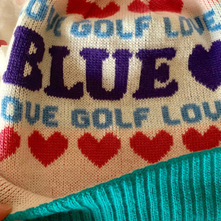 新品ゴルフニット帽  レディース ブルークラッシュの画像