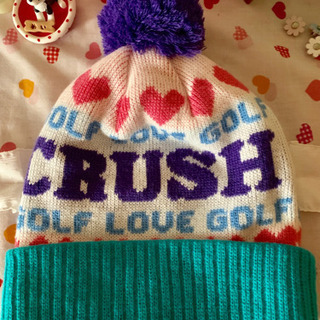 新品ゴルフニット帽  レディース ブルークラッシュの画像