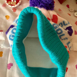 新品ゴルフニット帽  レディース ブルークラッシュの画像