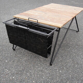 d-Bodhi コーヒーテーブル マガジンホルダー付 チーク材 古材家具