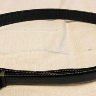 中古 メンズビギ 黒革ベルト