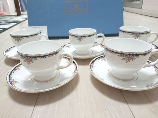 【7月14日まで！最終価格】新品未使用 5個セット ウェッジウッド WEDGEWOOD カップソーサー オズボーン OSBORNE