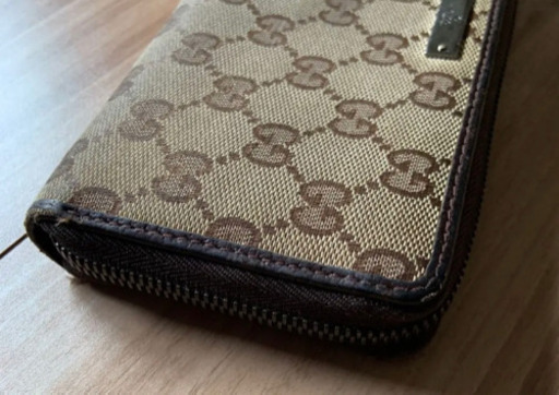GUCCI グッチ GGキャンバス柄 ラウンドファスナー 長財布