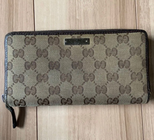 GUCCI グッチ GGキャンバス柄 ラウンドファスナー 長財布