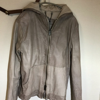 Sisii 洗えるレザーパーカー グレージュの画像