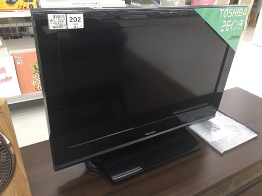 【購入後も安心な6ヶ月間動作保証付き♪】2009年製TOSHIBA(東芝)の26インチ液晶テレビのご紹介です！