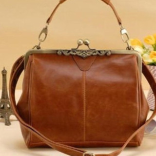 未使用がま口バックの画像