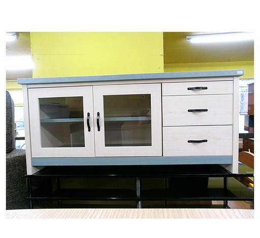 札幌【フレンチカントリー風 2トーンカラーのTVボード】幅106.5cm 組立て不要 TV台 テレビ台 テレビボード AVボード ローボード 本郷通店