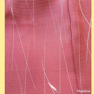 正絹☆絽 小紋 ワインレッドの画像