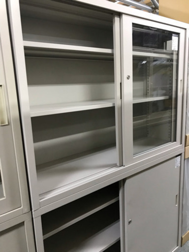 コクヨ 4×3型 引き違い書庫 上下セット 中古