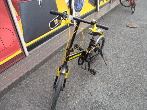 【エコプラス小倉南店】HUMMER 折りたたみ自転車 黒 7段変速 20インチ☆スタッフ永島オススメ☆ 中古車 自転車 チャリ スポーツ車