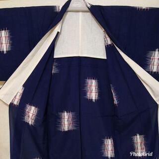 単☆夏 お召 濃紺の画像