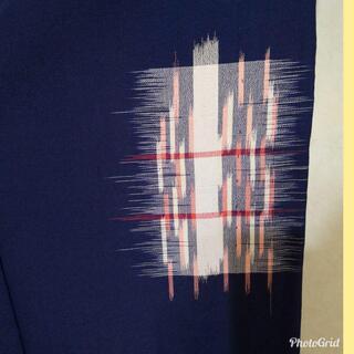 単☆夏 お召 濃紺の画像