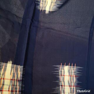 単☆夏 お召 濃紺の画像