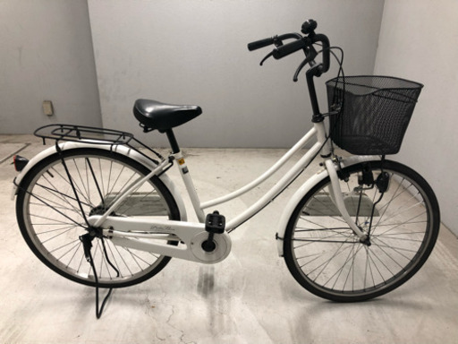 お手頃美品！26インチ シングル軽快車 ブラック×ホワイト！