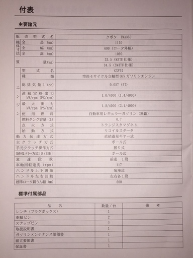 クボタ 管理機 人気 ミニ 耕耘機 耕運機 TMA350 お譲りします。