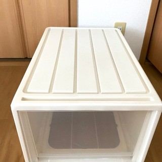 2段セット 衣装ケース 収納ケース 白 ★受け渡し決定★
