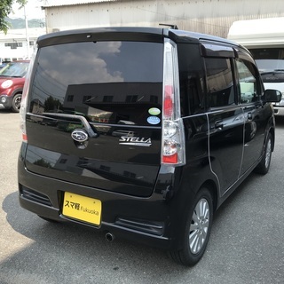 スマ軽　福岡県　H20年式　ステラカスタム R　車検ほぼ２年付き！　黒936の画像