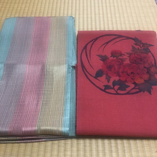 新品 未使用品  小紋着物 名古屋帯 帯締めセットの画像