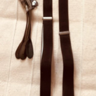 ほぼ新品 革製サスペンダー ブラウン