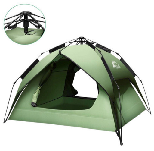 【商談中】アウトドア ✨豪華5点セット✨ テント アウトドアチェア ペグハンマー イス ワンタッチ 二重構造