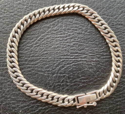 Pt850 プラチナ 6面ダブルカット 喜平 ブレスレット 造幣局マーク付き