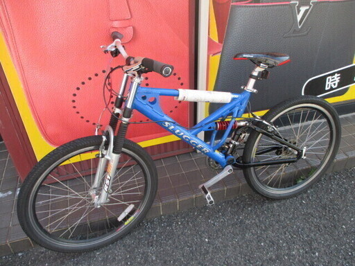 【エコプラス小倉南店】BRIDGEDTONE マウンテンバイク スラッガーSD900 スカイブルー系 3×8段変速 26インチ Wサス☆スタッフ永島オススメ☆ 中古車 自転車 チャリ スポーツ車