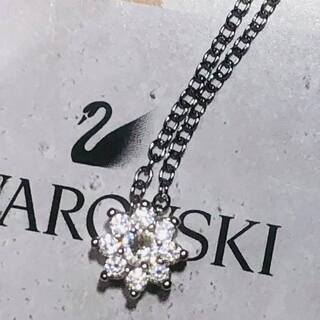 氷の結晶【スワロフスキー】一粒ダイヤモンド18kネックレス