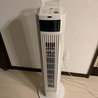 扇風機 タワーファン ホワイト 風量調節、タイマー可 リモコン付き