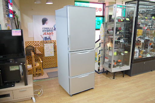 2019年製 美品 SHARP 両開き 3ドア冷蔵庫 350L  SJ-W351E シルバー  どっちもドア シャープ ☆ PayPay(ペイペイ)決済可能 ☆ 札幌市 清田区 平岡
