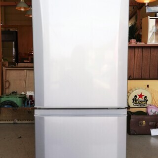 ラウンドカットデザインが美しい》三菱◇MR-P15Y-S ノンフロン冷凍