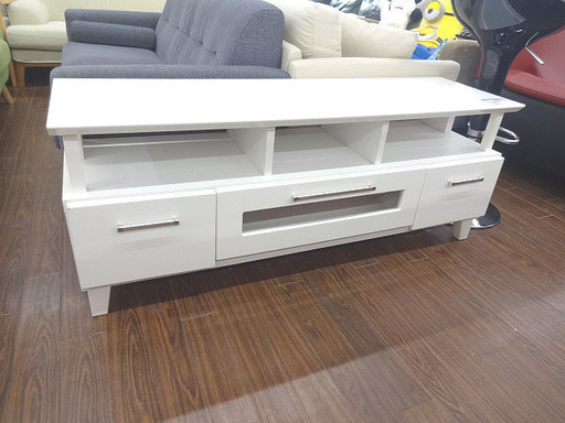 札幌 引き取り ニトリ テレビ台/テレビボード 白 AVボード 大型 収納棚付き